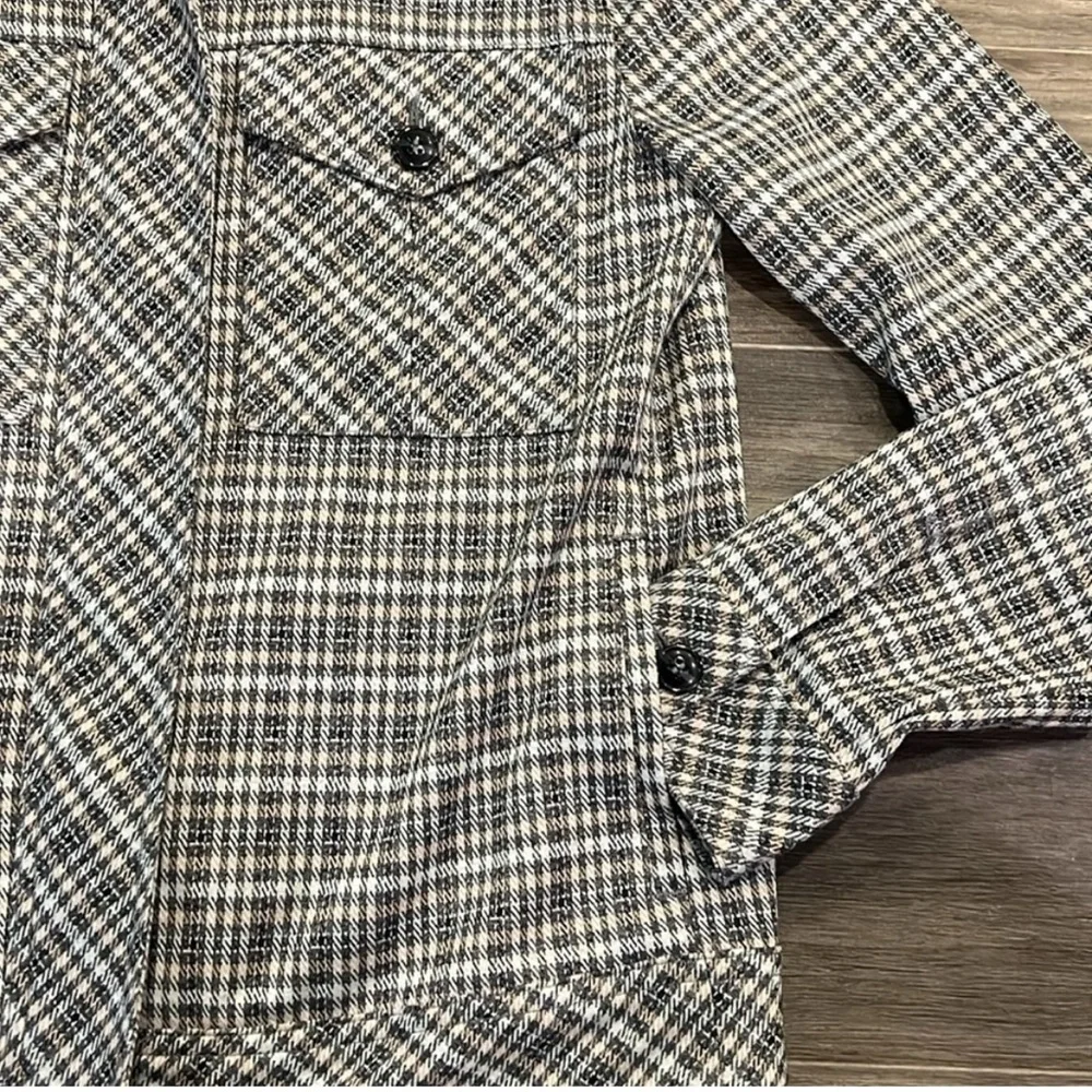 Liverpool Plaid Black White Tan Jacket size Small - Picture 3 of 7